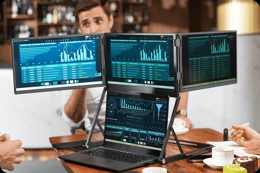 Triple Portable Laptop Monitor
