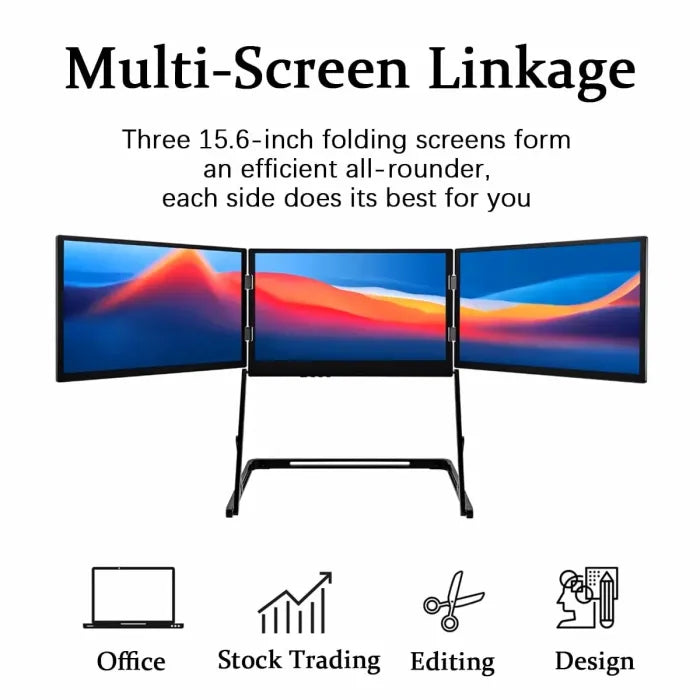 Triple Portable Laptop Monitor