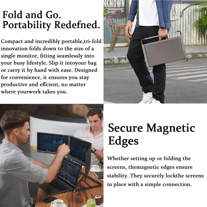 Triple Portable Laptop Monitor