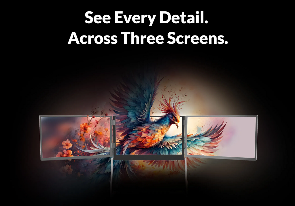 Triple Portable Laptop Monitor