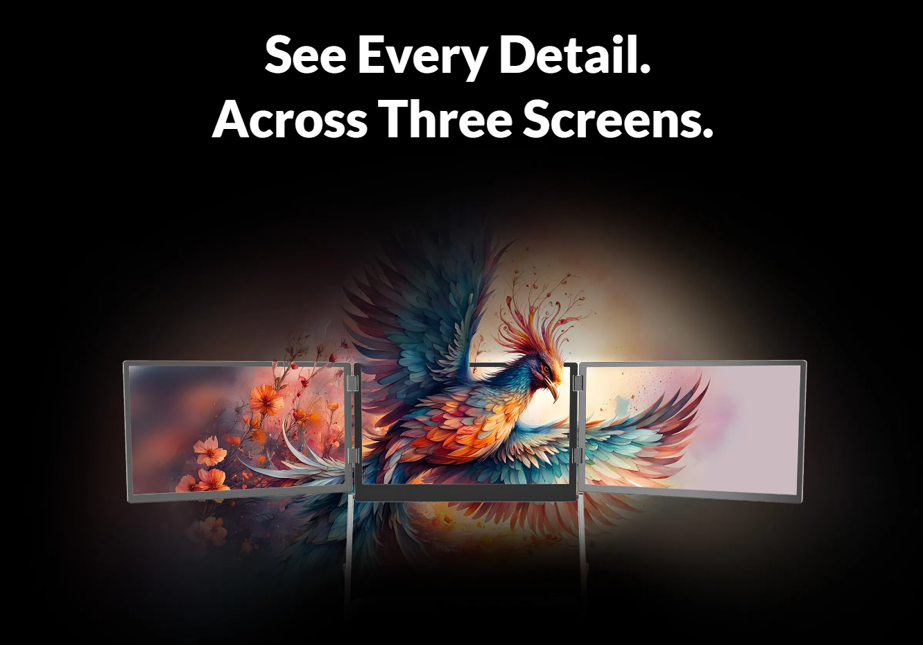 Triple Portable Laptop Monitor