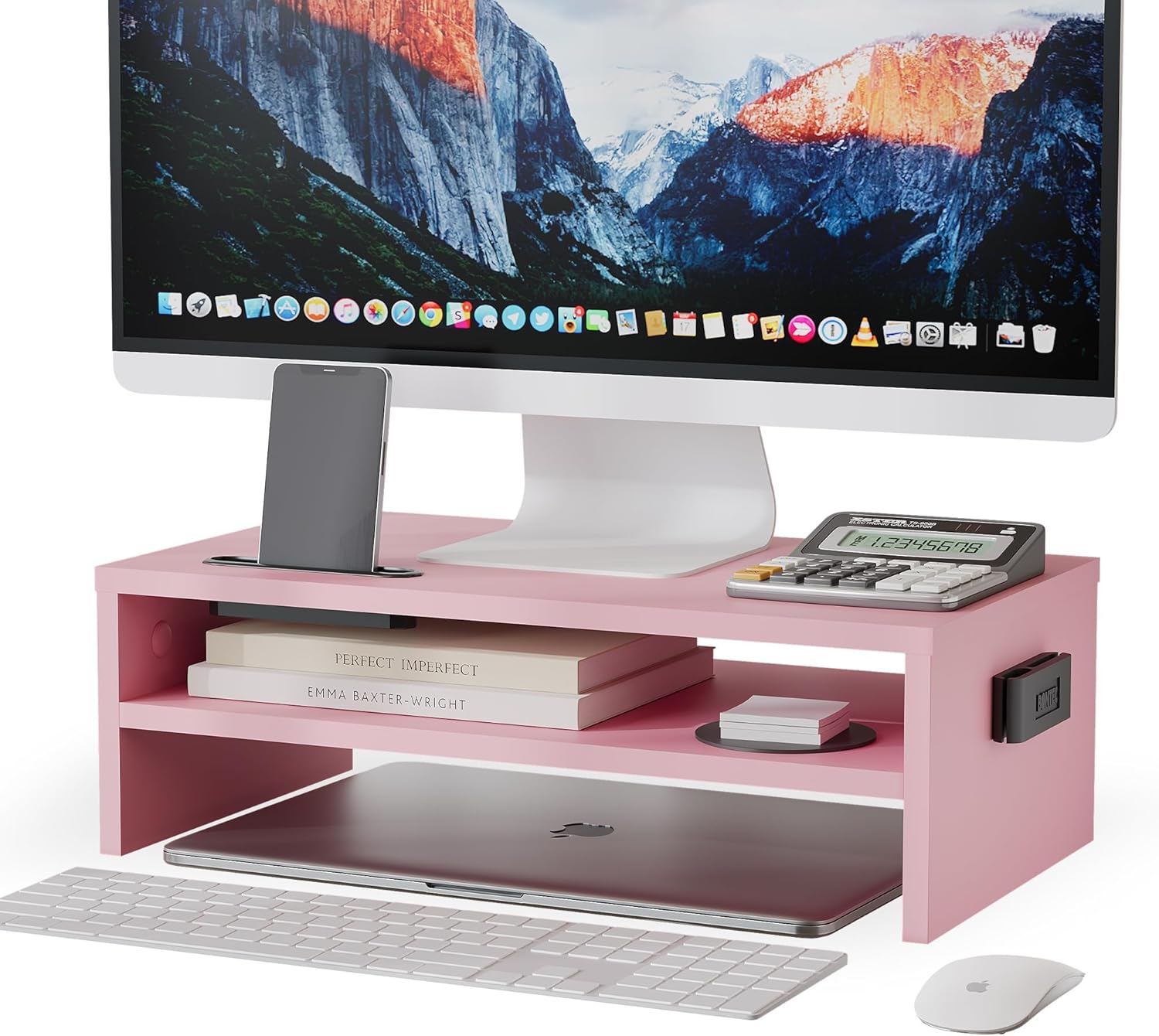 Modern Monitor Riser with Built-In Organizer