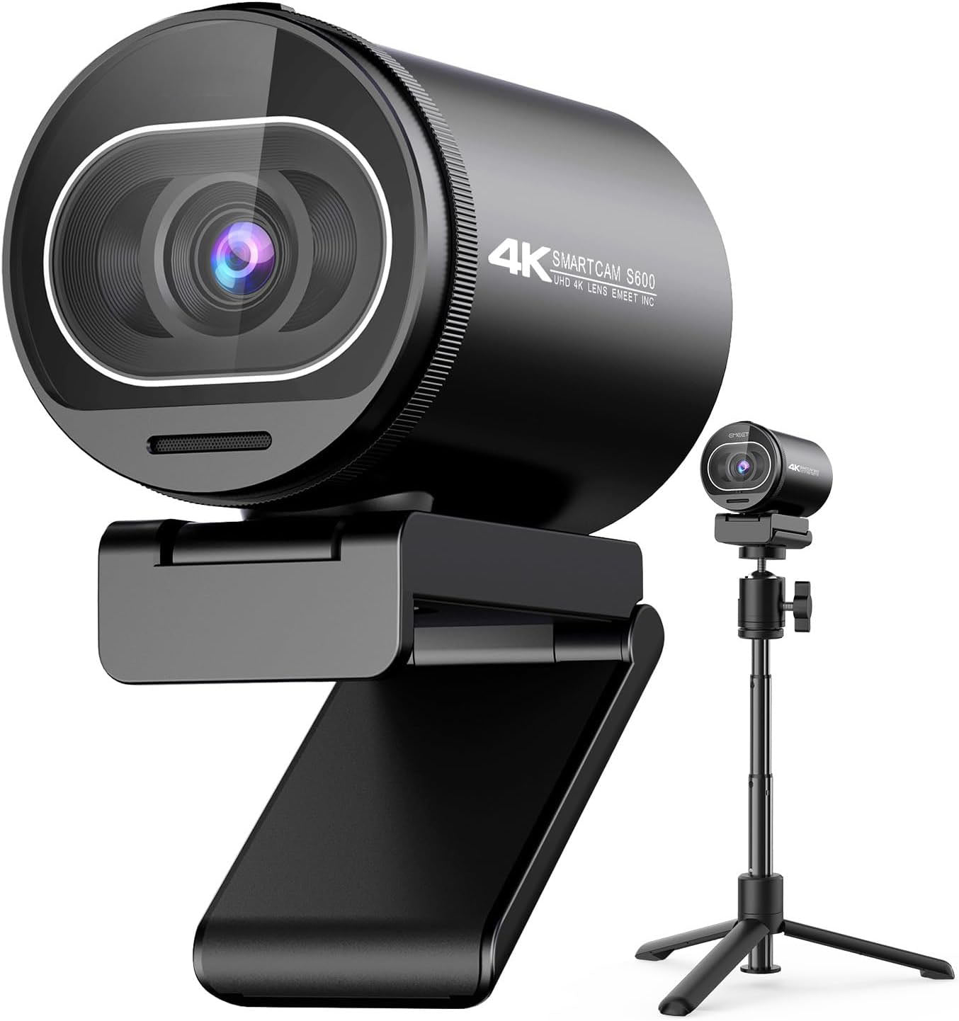 Studio-Quality 4K Webcam with Dual Mics